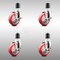 Service Caster 4 Inch 316SS Red Poly Swivel 1-3/4 Inch Expanding Stem Caster Set Brake SCC SCC-SS316EX20S414-PPUB-RED-TLB-134-4 - alternate 1